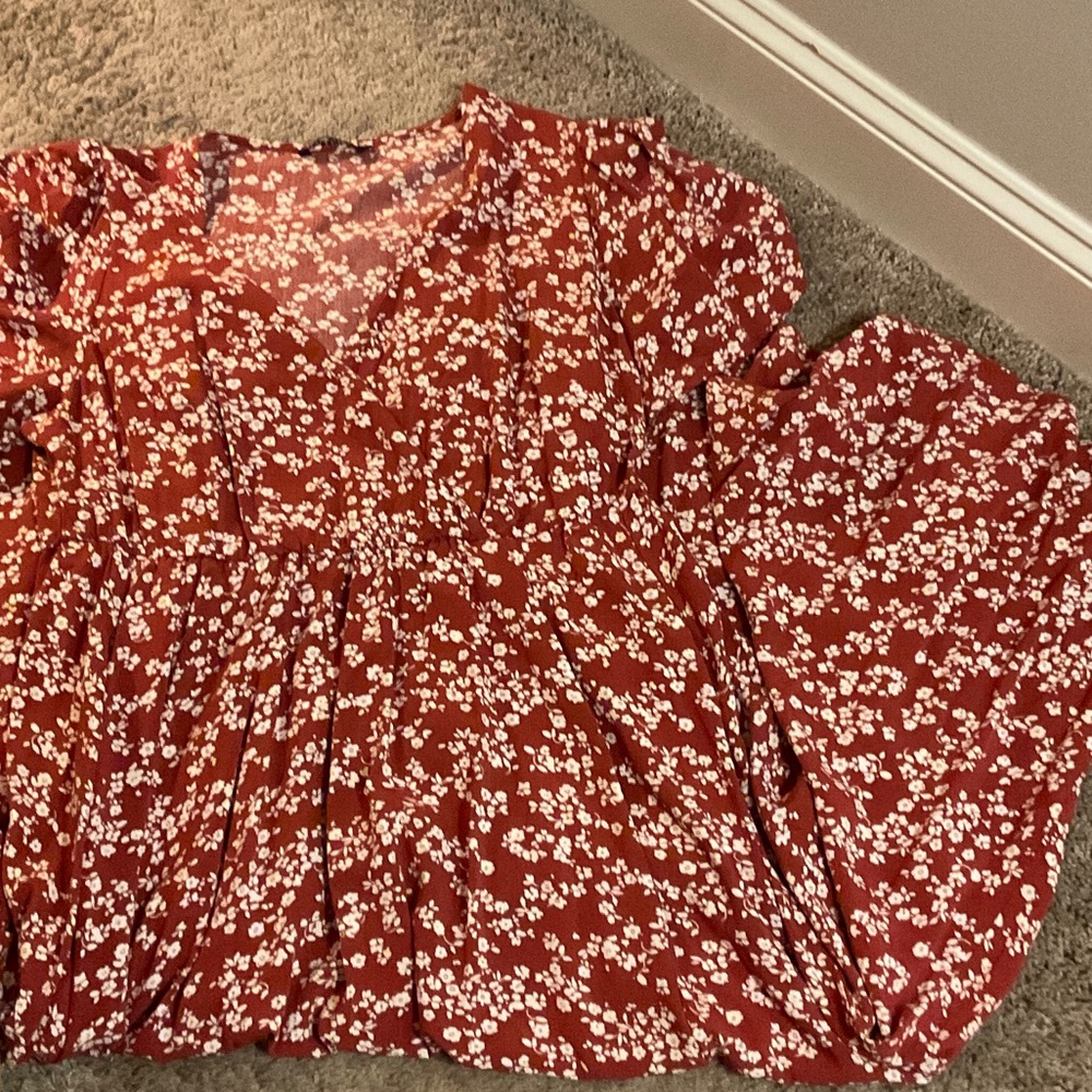 BloomChic Red Floral Maxi Dress